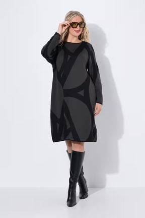 Ulla Popken Knit Dress in Khaki