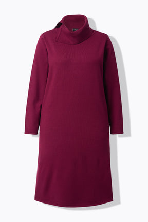Ulla Popken Knit Midi Dress in Wine
