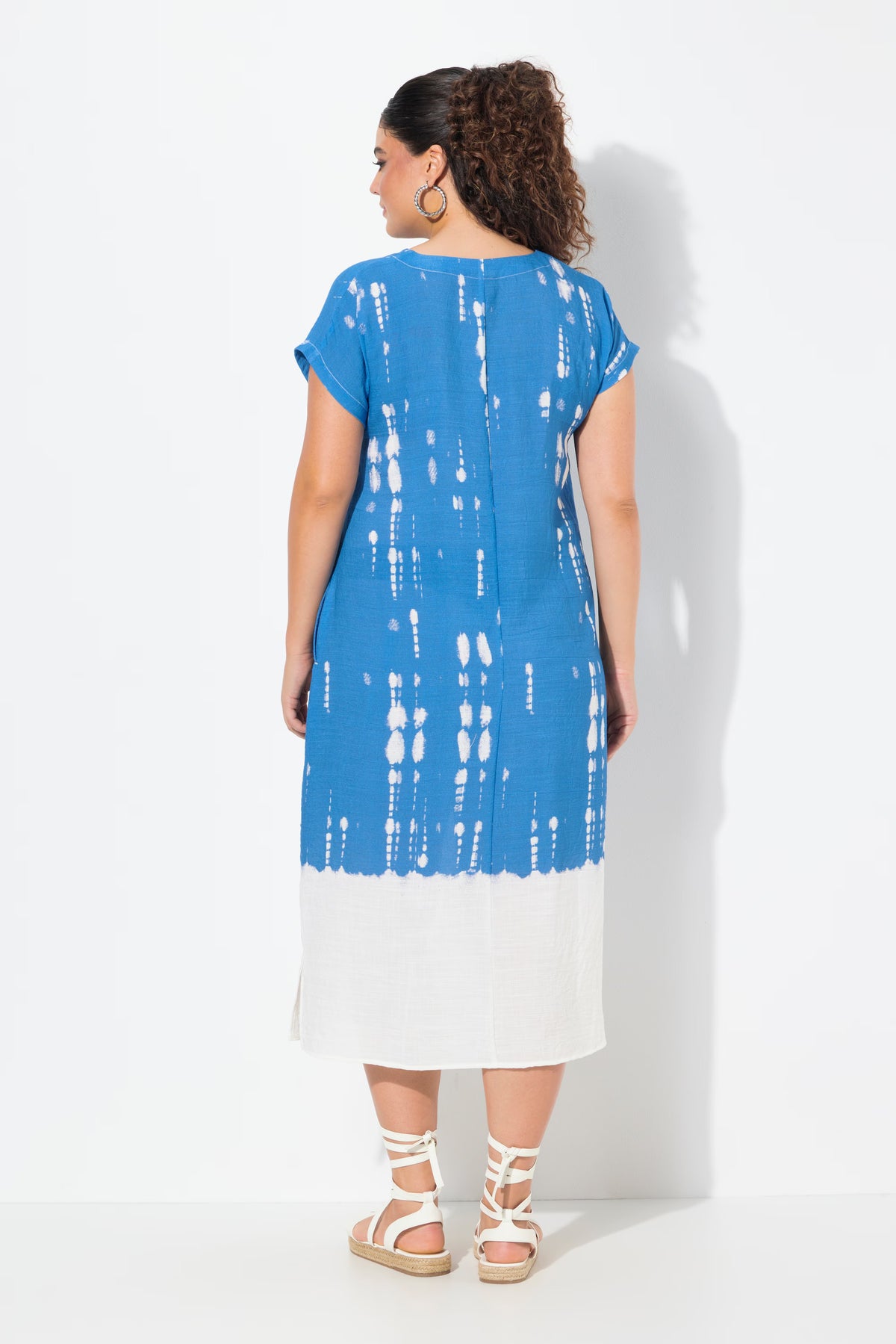 Ulla Popken Linen Dip Dye Dress