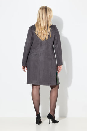 Ulla Popken Long Blazer in Charcoal