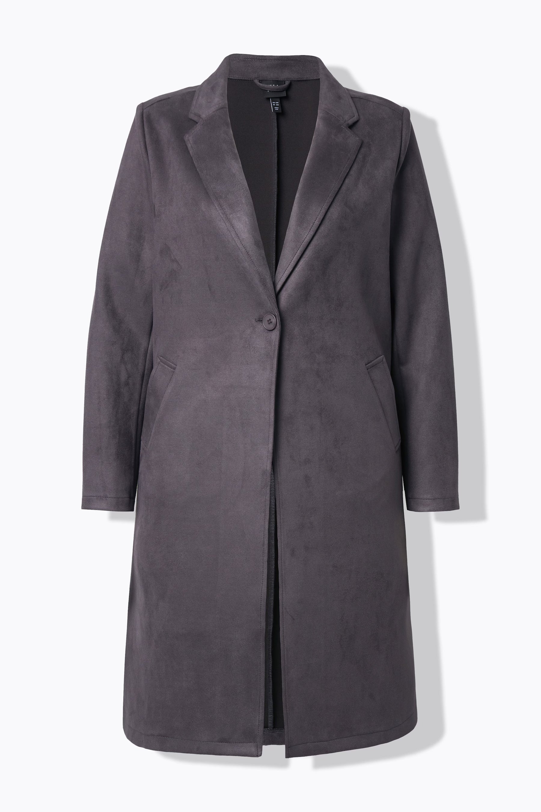 Ulla Popken Long Blazer in Charcoal