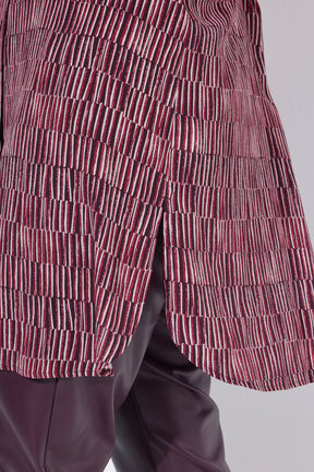 Ulla Popken Long Shirt in Wine