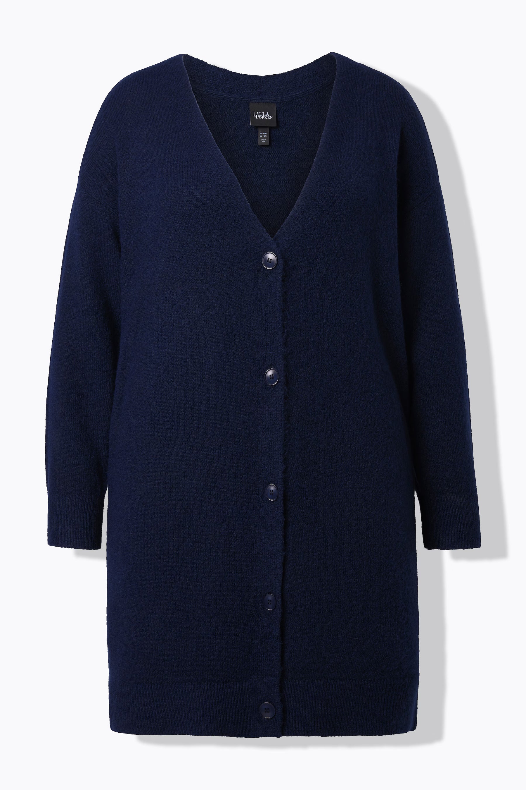 Ulla Popken Longline Cardigan in Navy