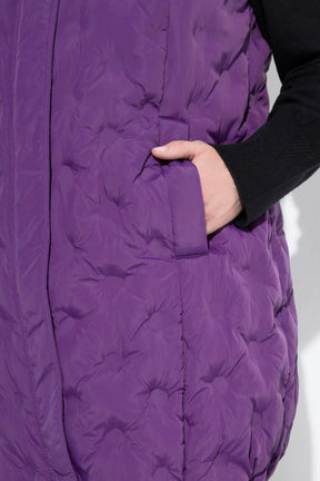 Ulla Popken Longline Gilet in Purple