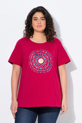 Ulla Popken Mandala T-Shirt in Red