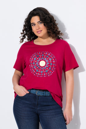 Ulla Popken Mandala T-Shirt in Red