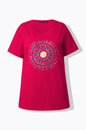 Ulla Popken Mandala T-Shirt in Red