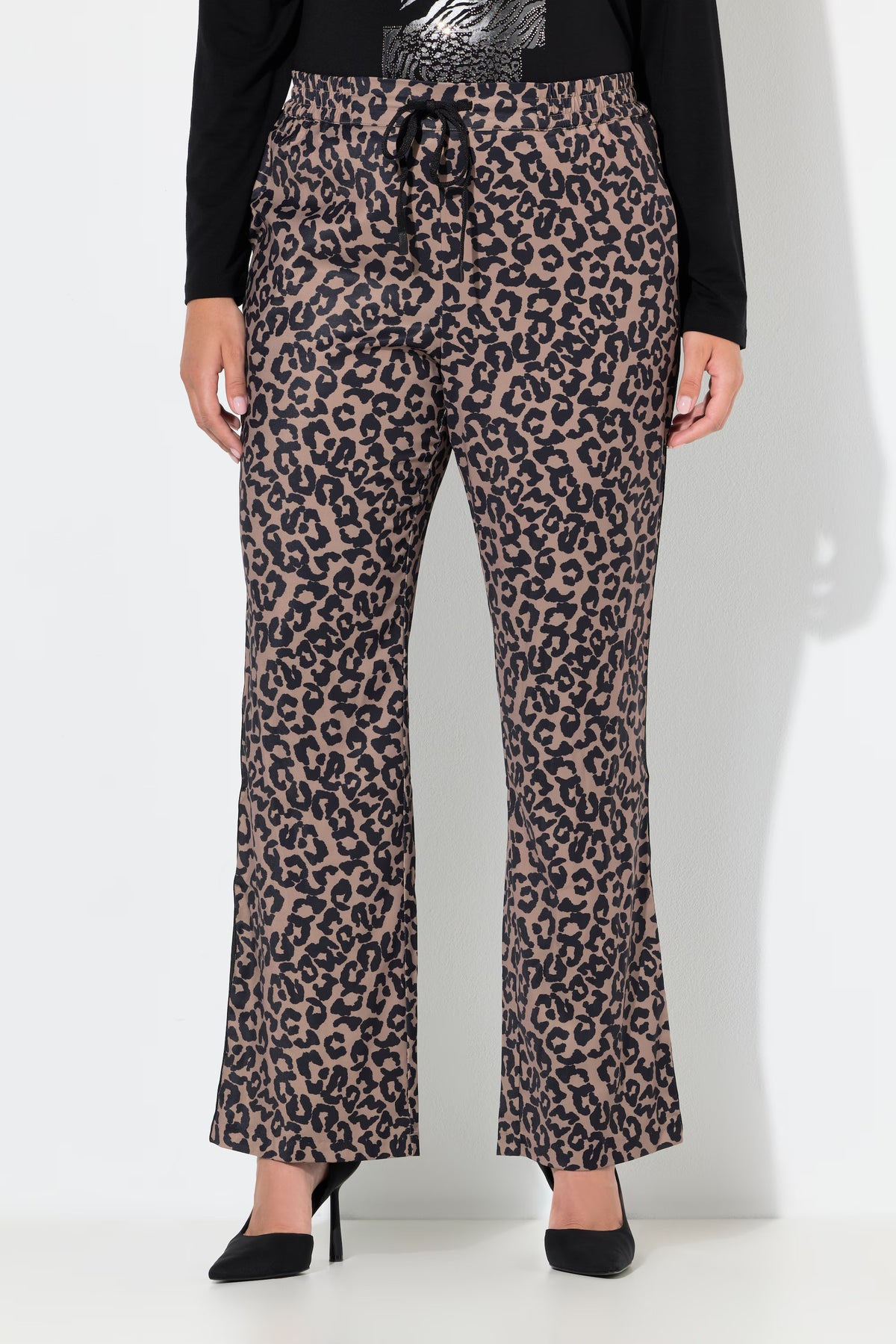 Ulla Popken Mary Trousers in Leopard Print