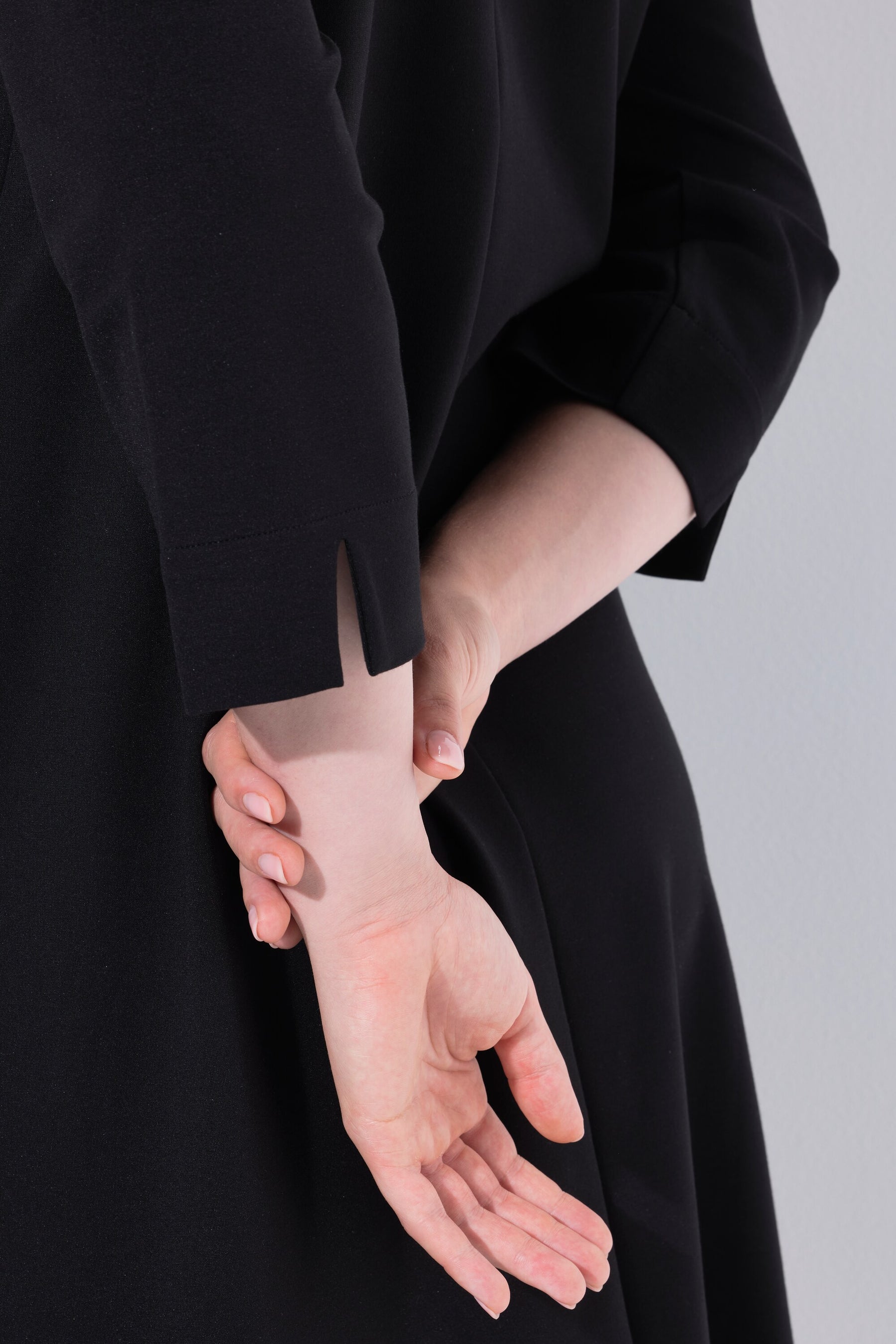 Ulla Popken Mesh Neck Midi in Black