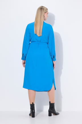 Ulla Popken Midi Dress in Blue
