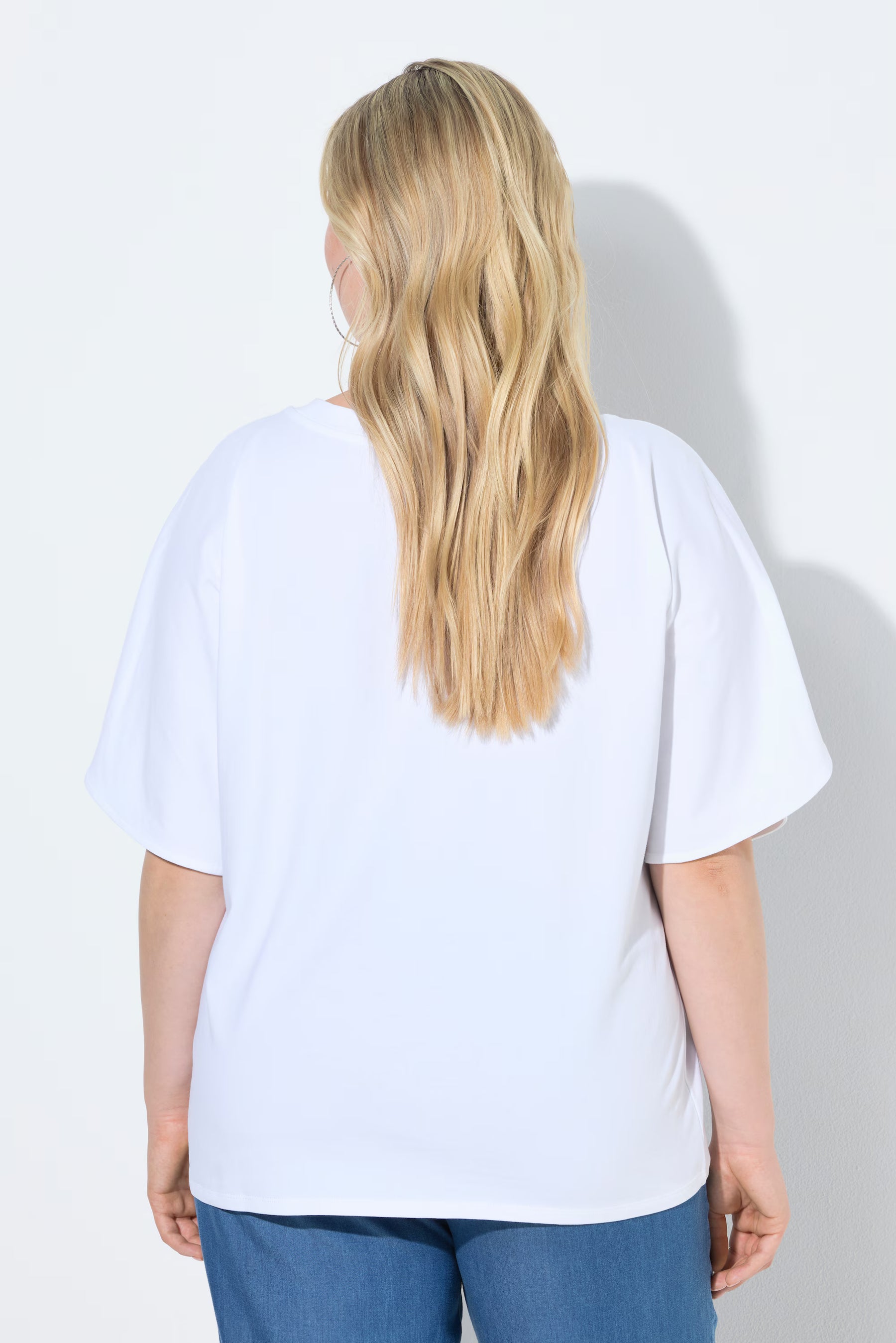 Ulla Popken Motif T-Shirt in White 