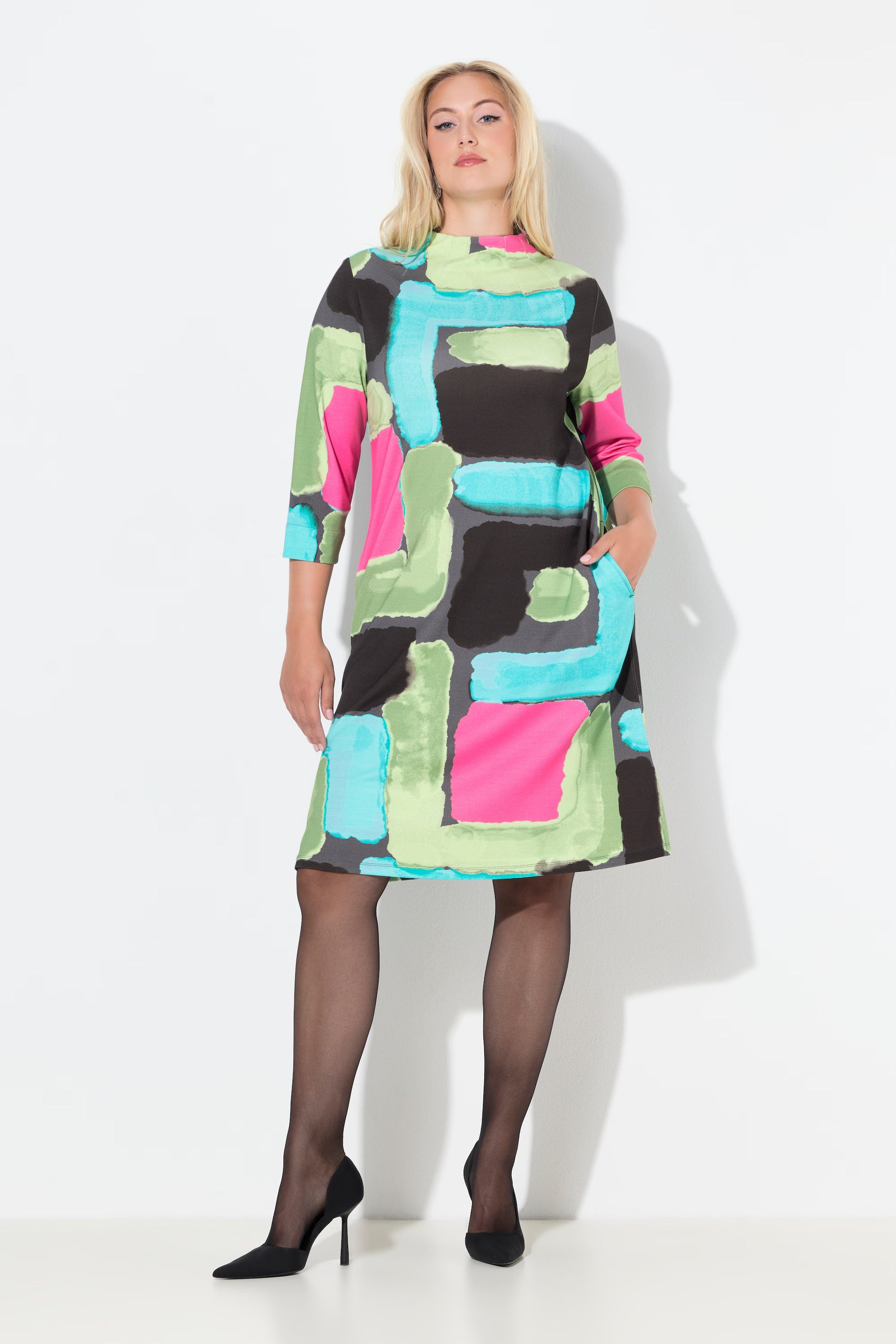 Ulla Popken Multicolour Midi Dress