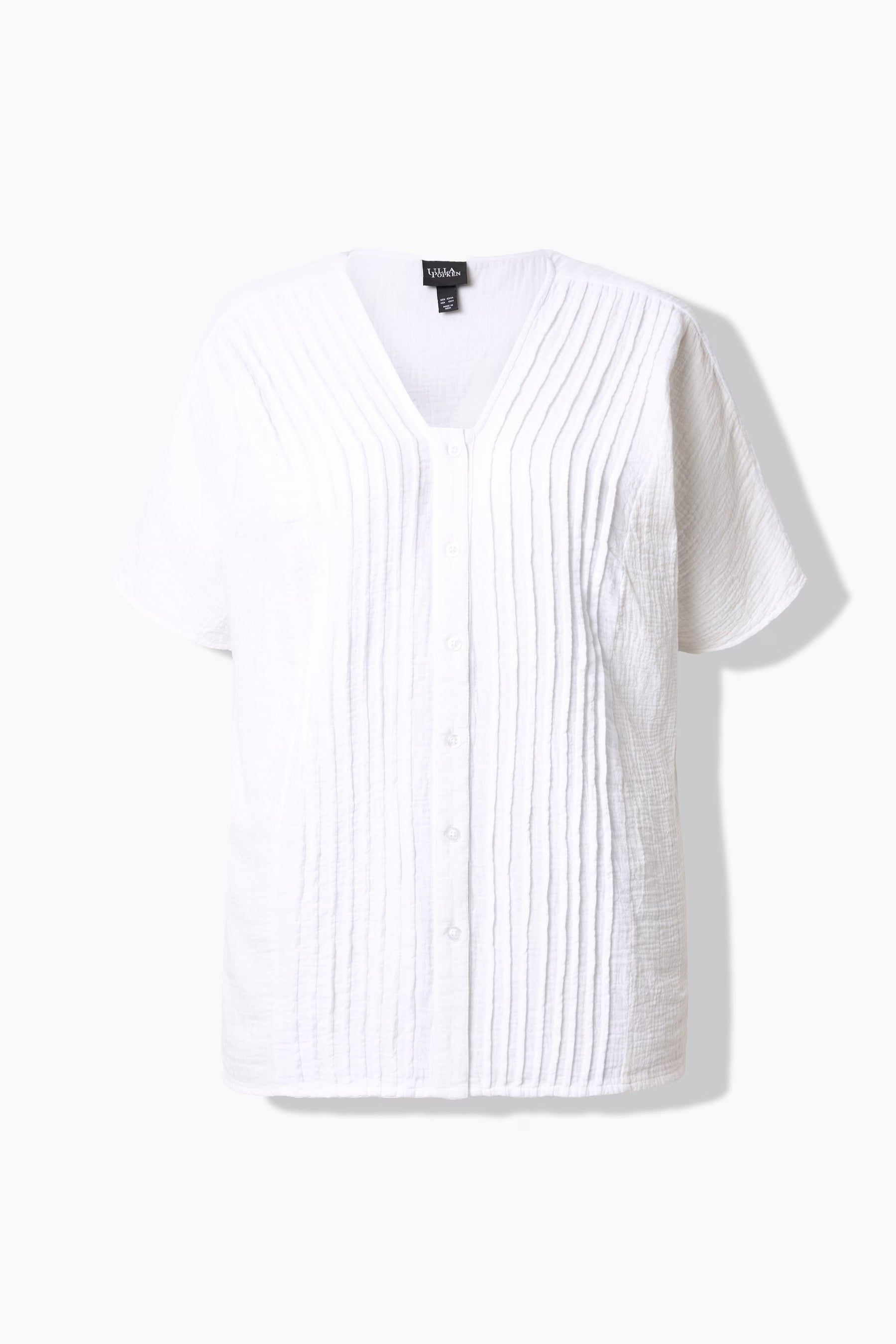 Ulla Popken Muslin Blouse in White