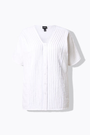 Ulla Popken Muslin Blouse in White