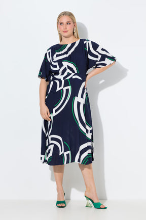 Ulla Popken Navy Circle Dress 