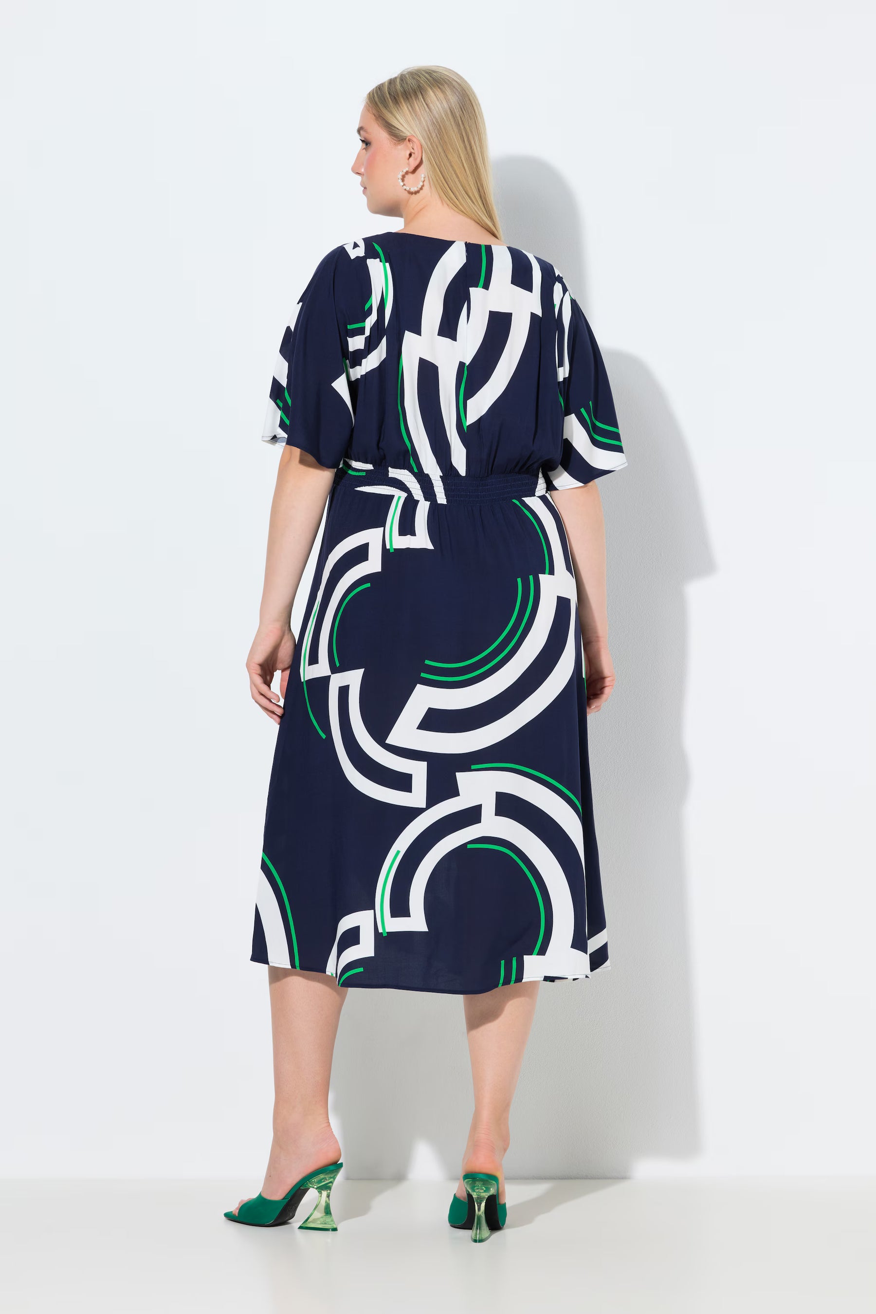 Ulla Popken Navy Circle Dress 