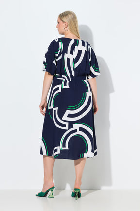Ulla Popken Navy Circle Dress 