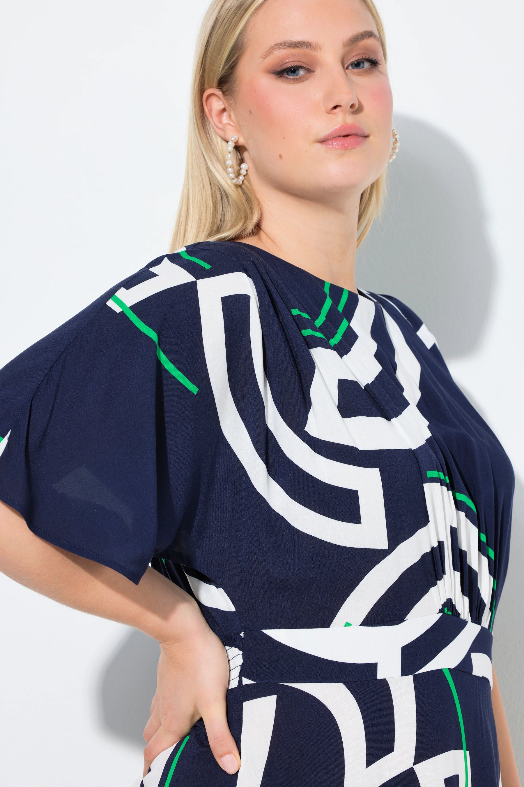 Ulla Popken Navy Circle Dress 