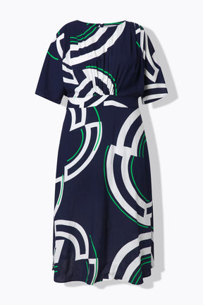 Ulla Popken Navy Circle Dress 