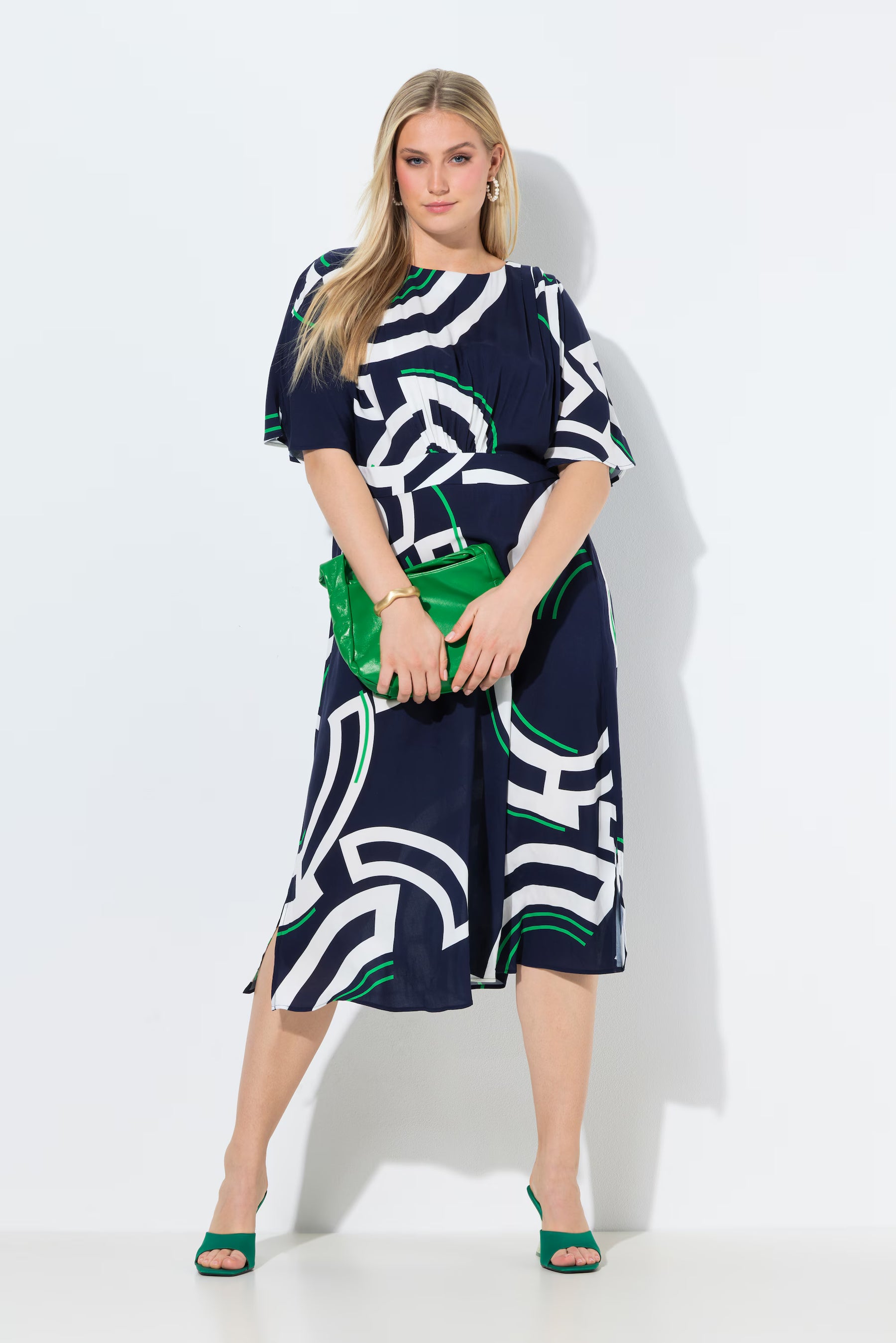 Ulla Popken Navy Circle Dress 