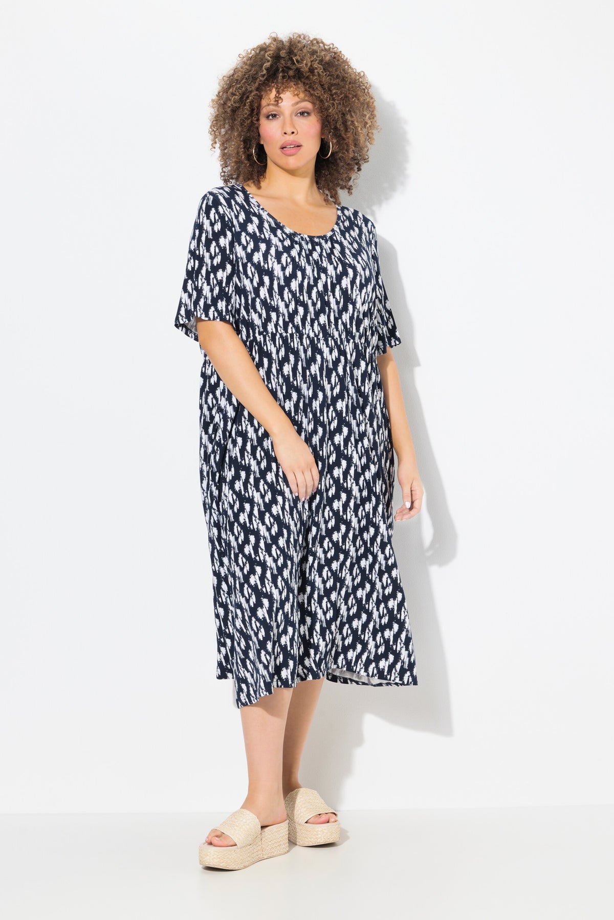 Ulla Popken Navy Graphic Dress