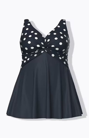 Ulla Popken Navy Swimsuit with Skirt 