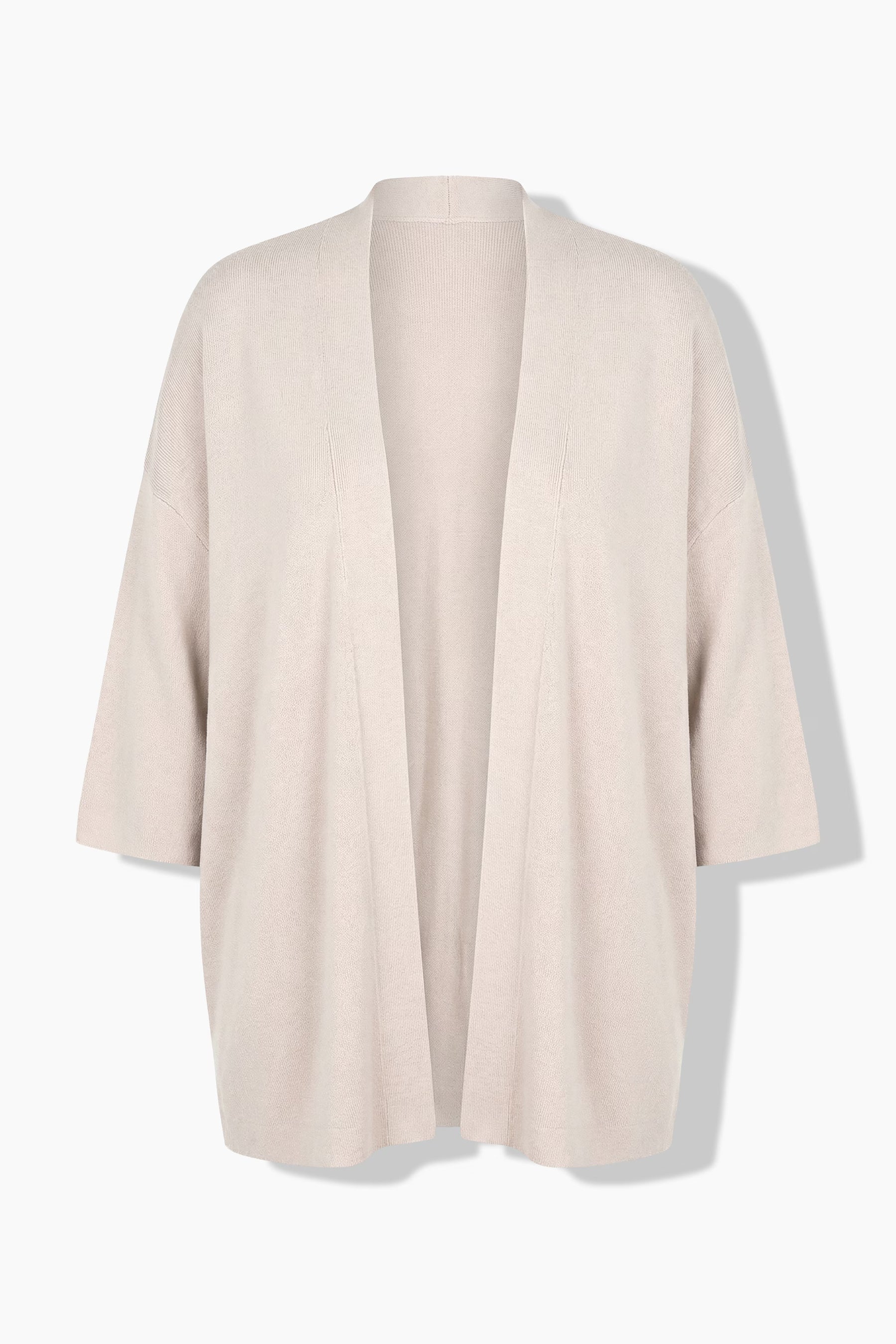 Ulla Popken Open Cardigan in Beige 