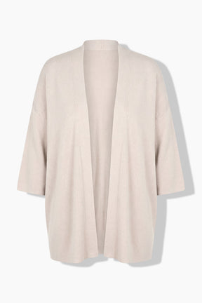 Ulla Popken Open Cardigan in Beige 