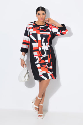 Ulla Popken Orange Graphic Dress