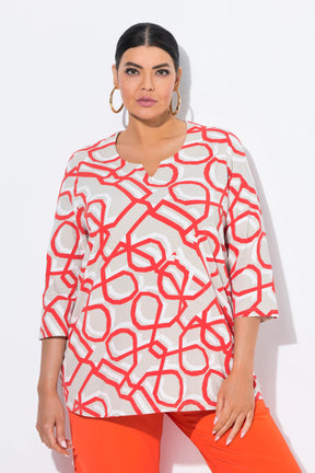 Ulla Popken Orange Graphic Shirt