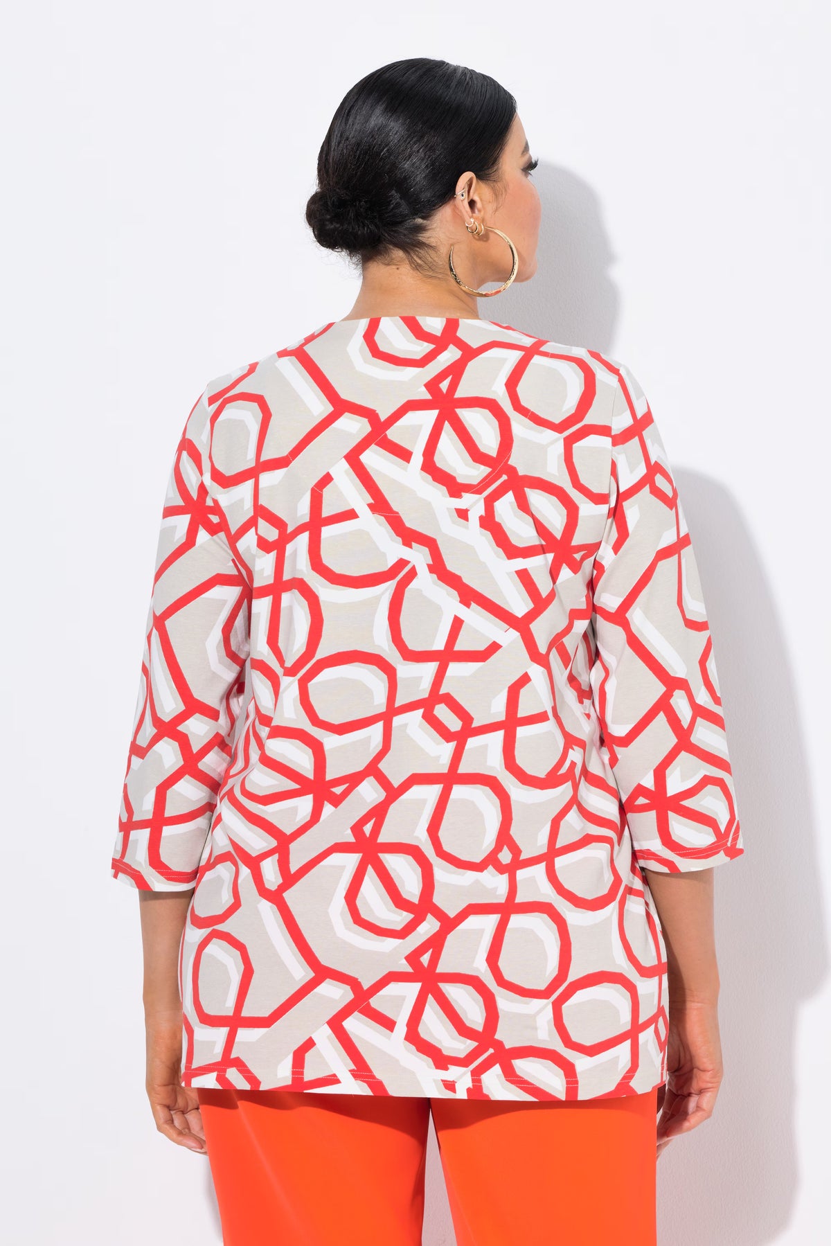Ulla Popken Orange Graphic Shirt