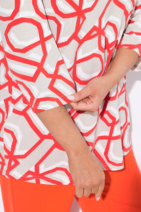 Ulla Popken Orange Graphic Shirt