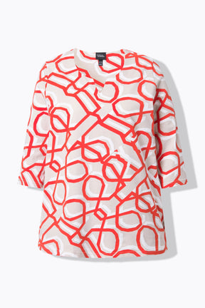 Ulla Popken Orange Graphic Shirt