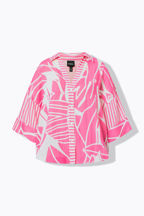 Ulla Popken Oversized Blouse in Pink