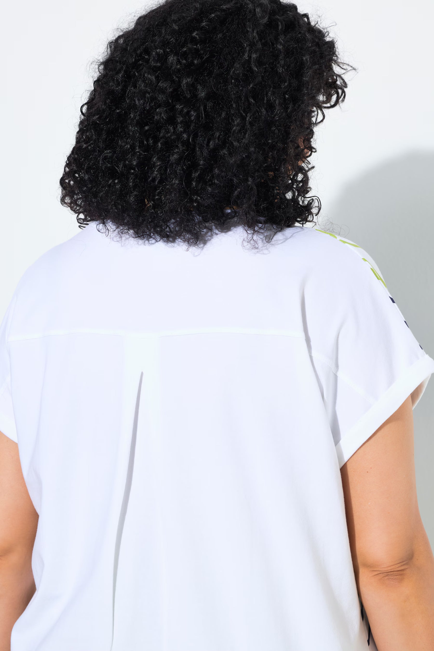 Ulla Popken Oversized Leaf Print T-Shirt 