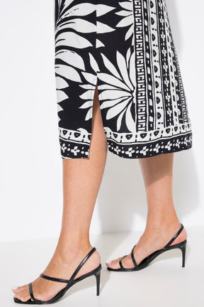 Ulla Popken Oversized Midi Dress in Black