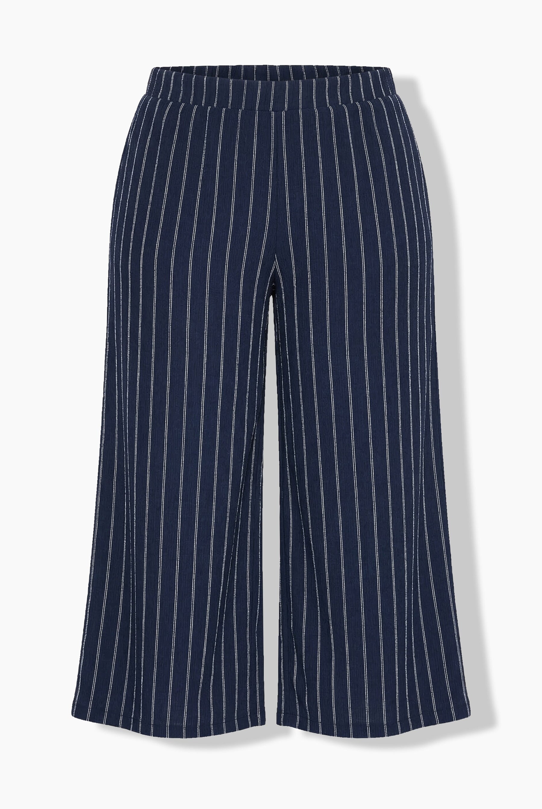 Ulla Popken Pinstripe Trousers in Navy 