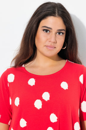 Ulla Popken Polka Dot Dress in Red