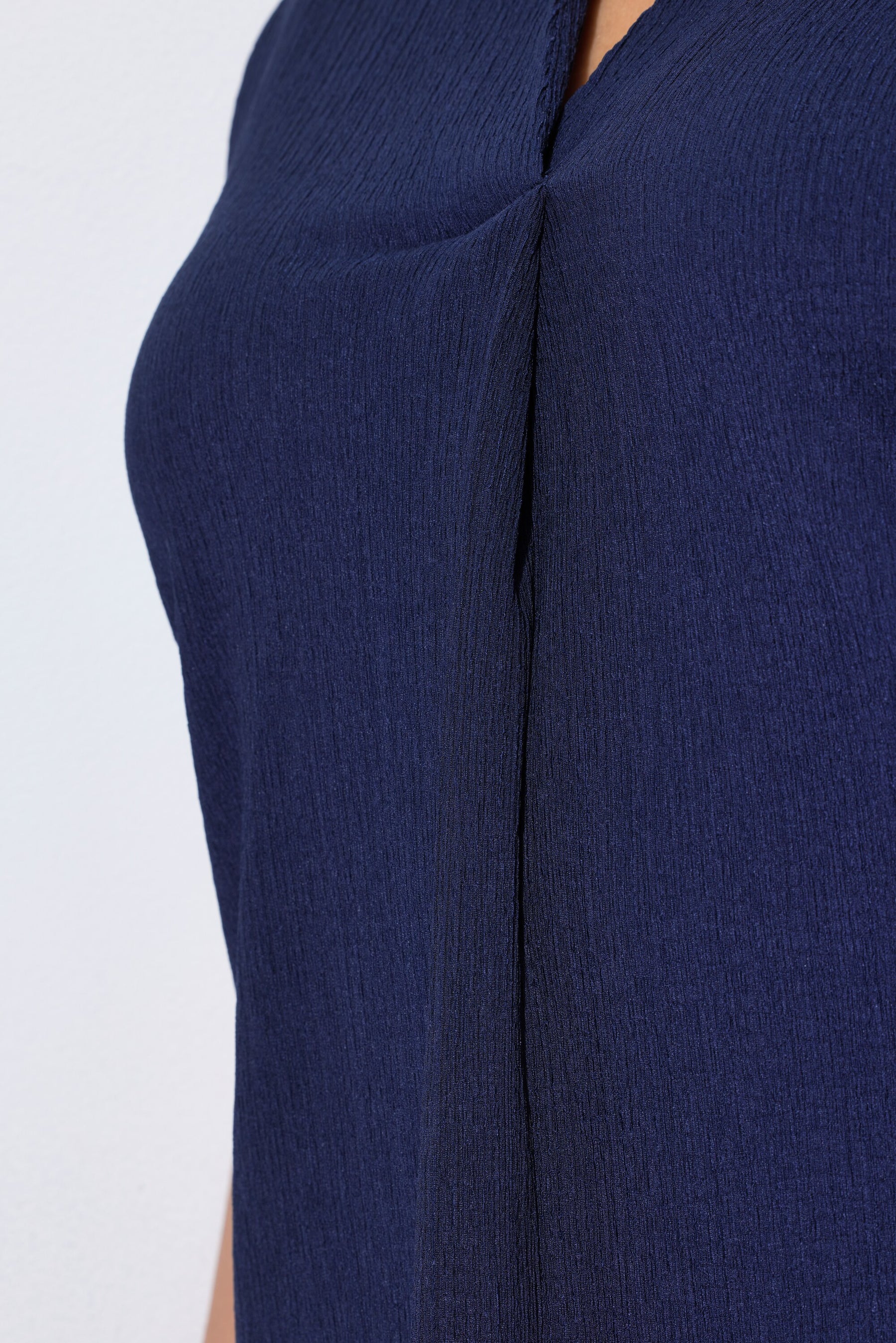 Ulla Popken Polo Collar Blouse in Navy 