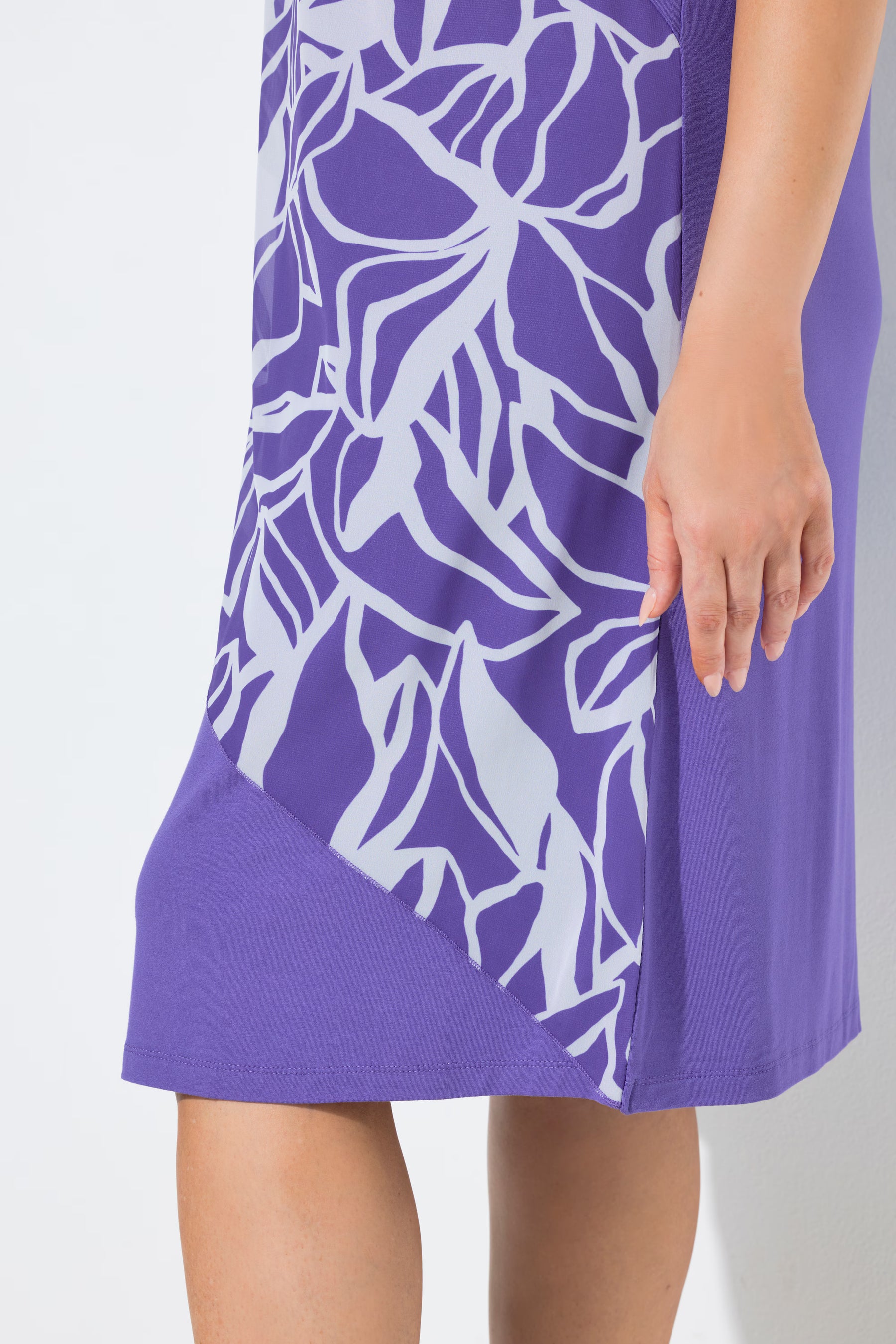 Ulla Popken Print Dress in Purple 