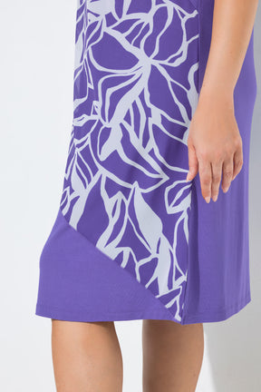 Ulla Popken Print Dress in Purple 