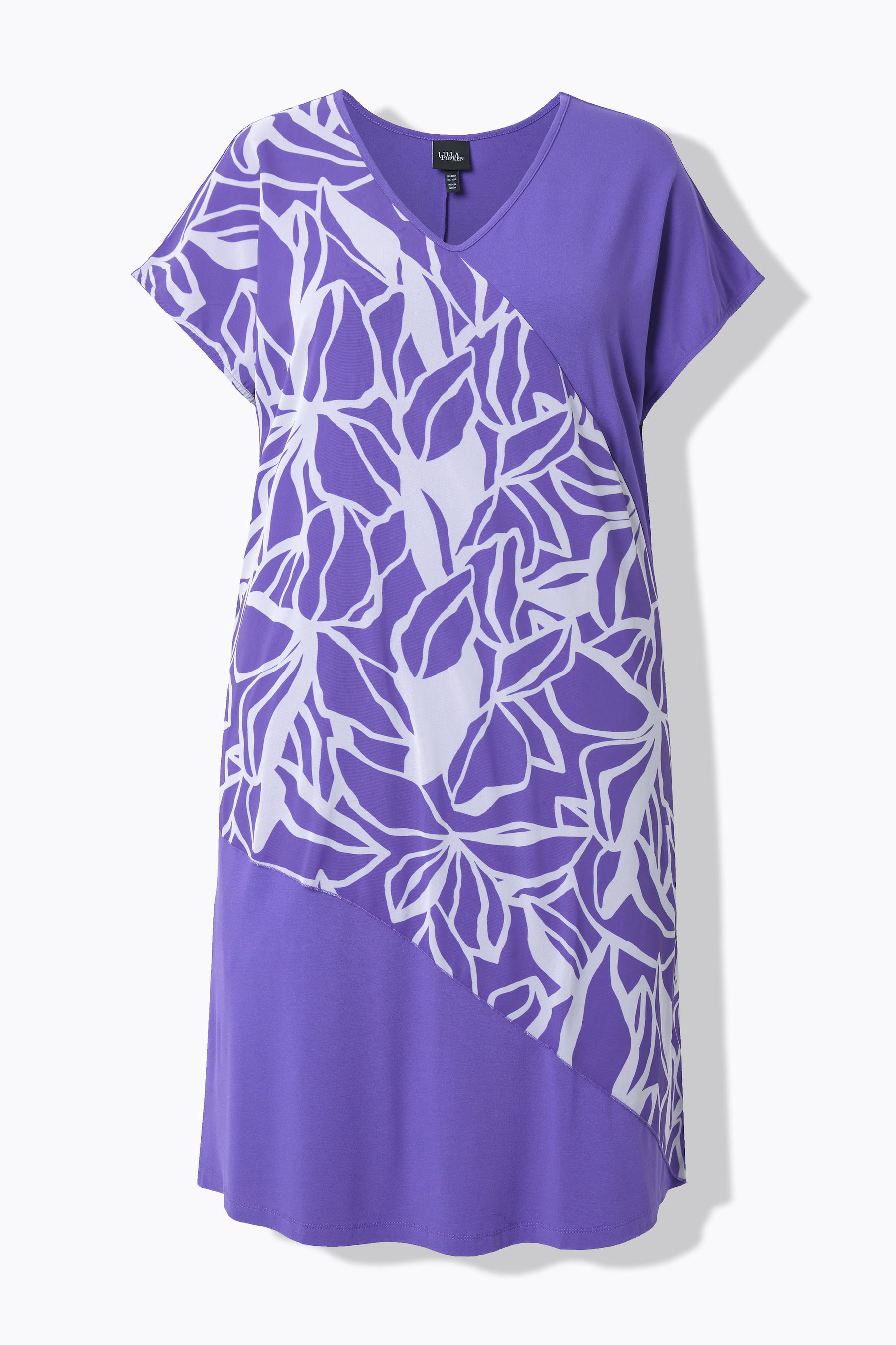Ulla Popken Print Dress in Purple 
