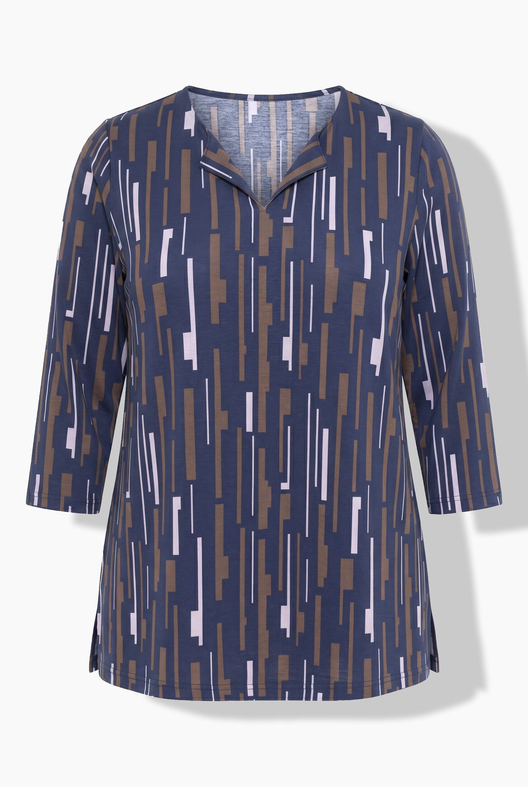 Ulla Popken Printed Top in Navy 