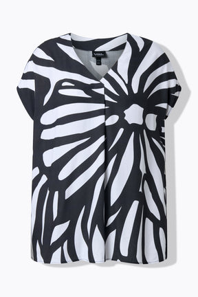 Ulla Popken Printed Tunic in Navy 