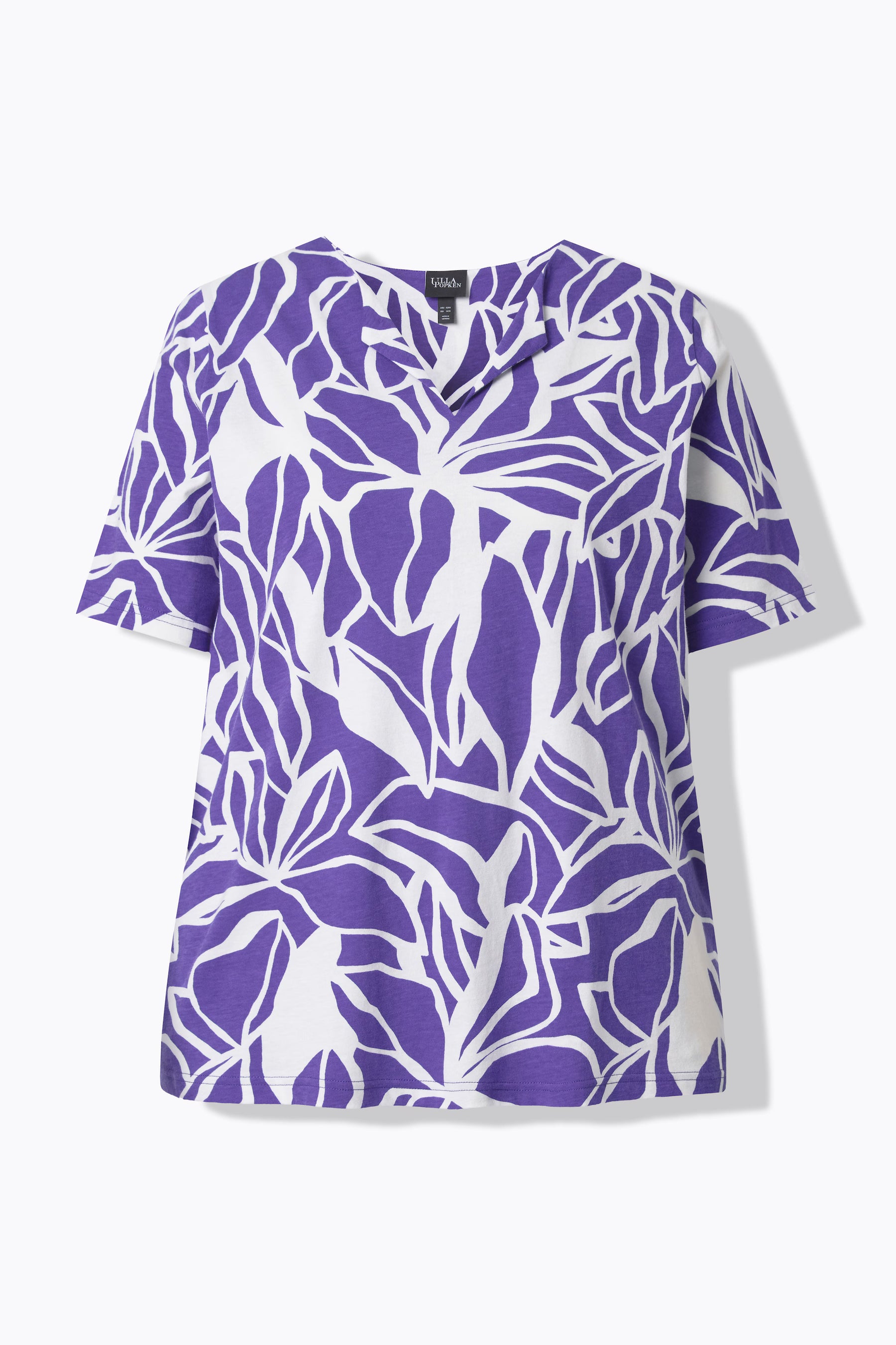 Ulla Popken Purple Leaf T-Shirt 