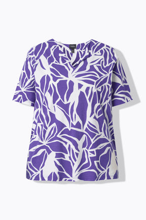 Ulla Popken Purple Leaf T-Shirt 