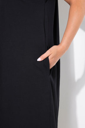 Ulla Popken Rhinestone Dress in Black