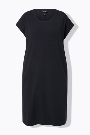 Ulla Popken Rhinestone Dress in Black