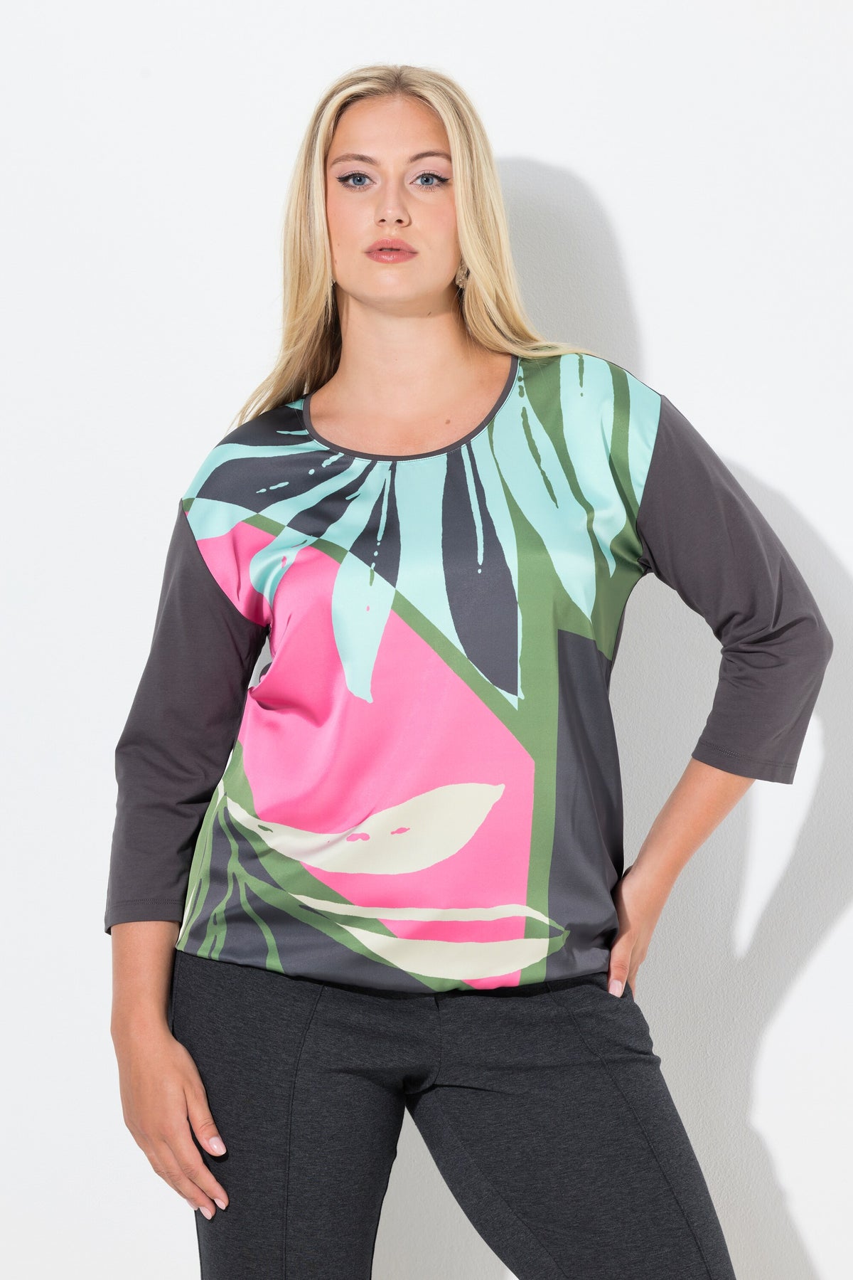 Ulla Popken Satin Front Top