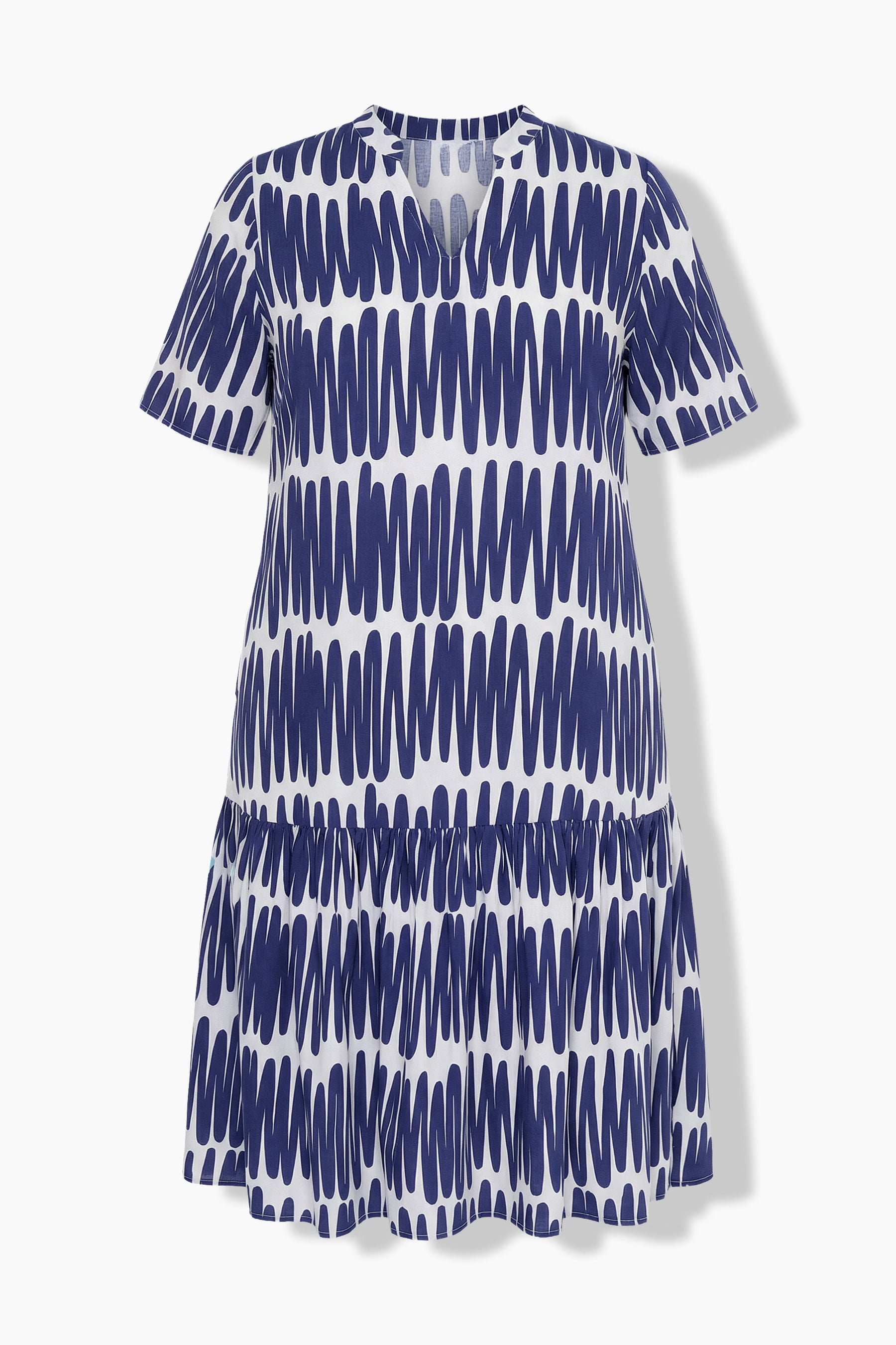 Ulla Popken Scribble Dress in Navy 